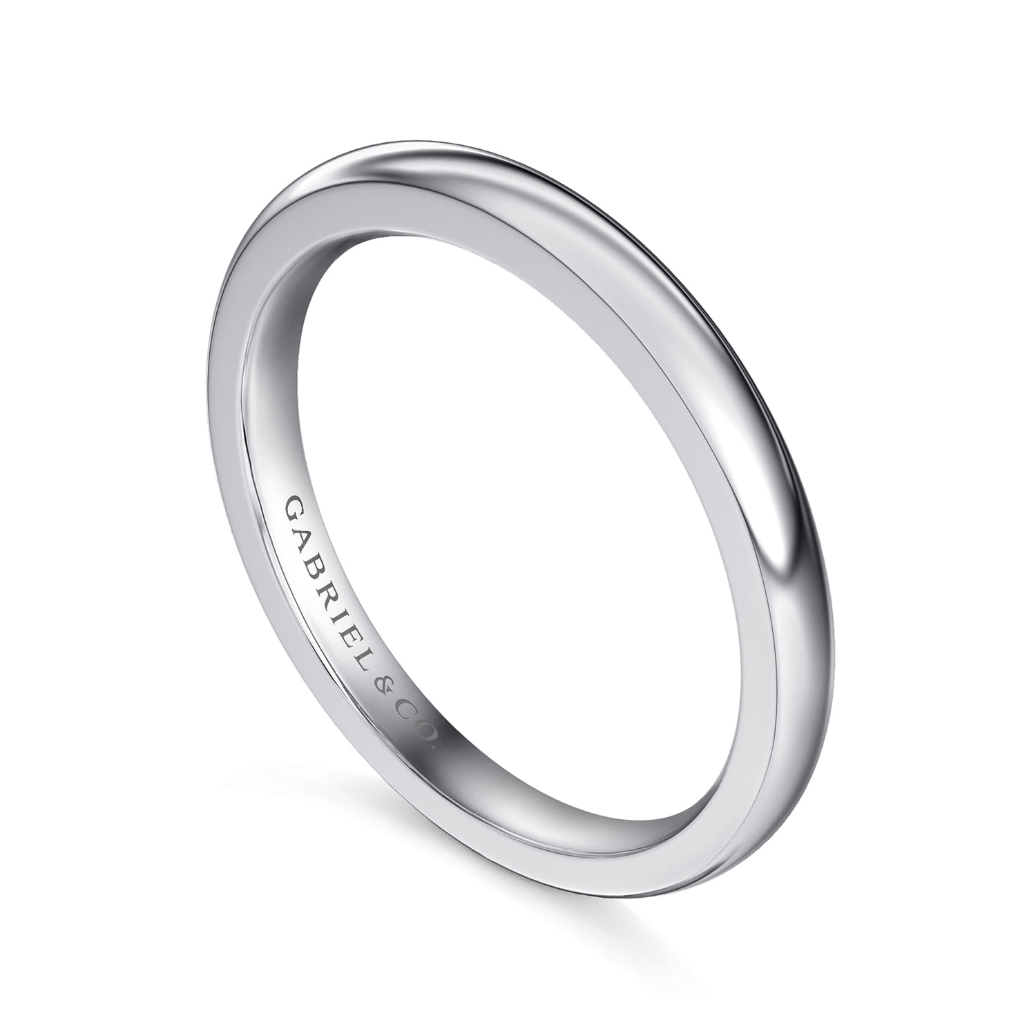 14K White Gold Matching Wedding Band - Shot 3