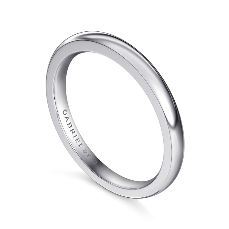 14K White Gold Matching Wedding Band - Shot 3
