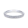 14K White Gold Matching Wedding Band - 0.35 ct