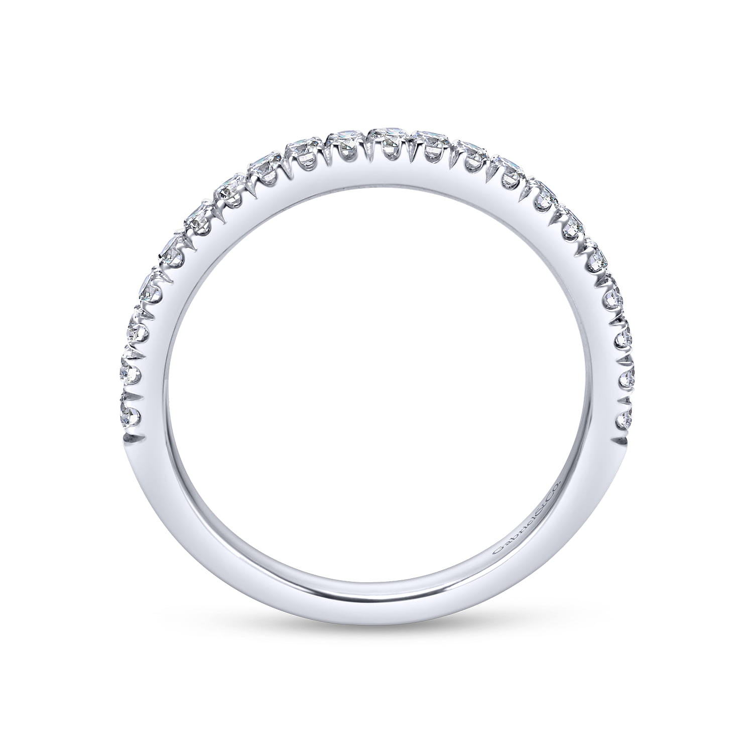 14K White Gold Matching Wedding Band - 0.35 ct - Shot 2
