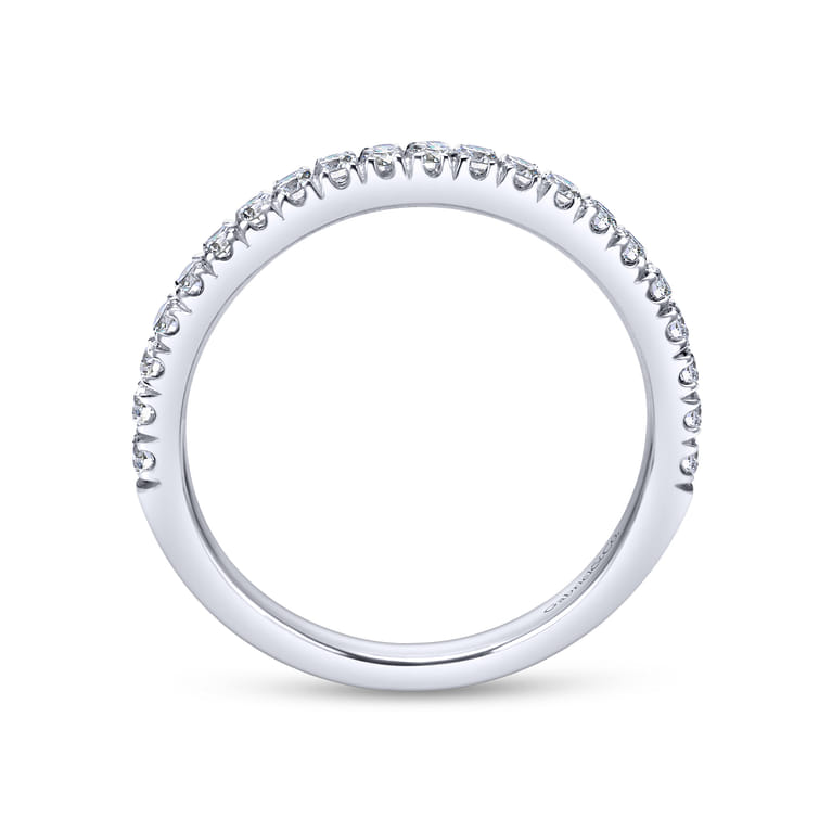 14K White Gold Matching Wedding Band - 0.35 ct - Shot 2