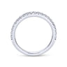14K White Gold Matching Wedding Band - 0.35 ct
