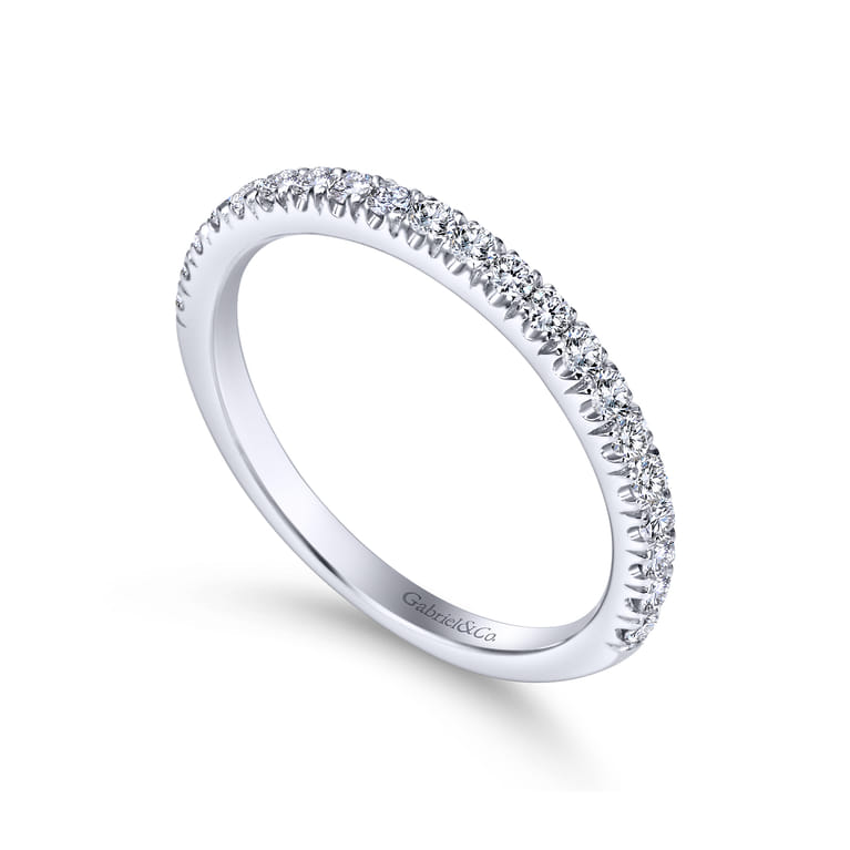 14K White Gold Matching Wedding Band - 0.35 ct - Shot 3