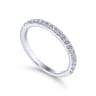 14K White Gold Matching Wedding Band - 0.35 ct