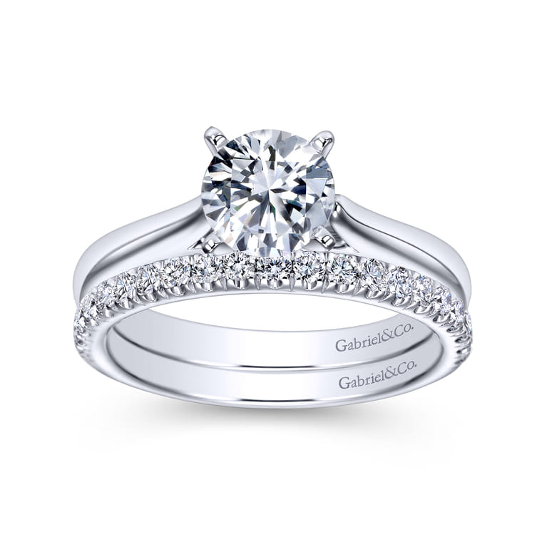 14K White Gold Matching Wedding Band - 0.35 ct - Shot 4