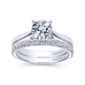 14K White Gold Matching Wedding Band - 0.35 ct