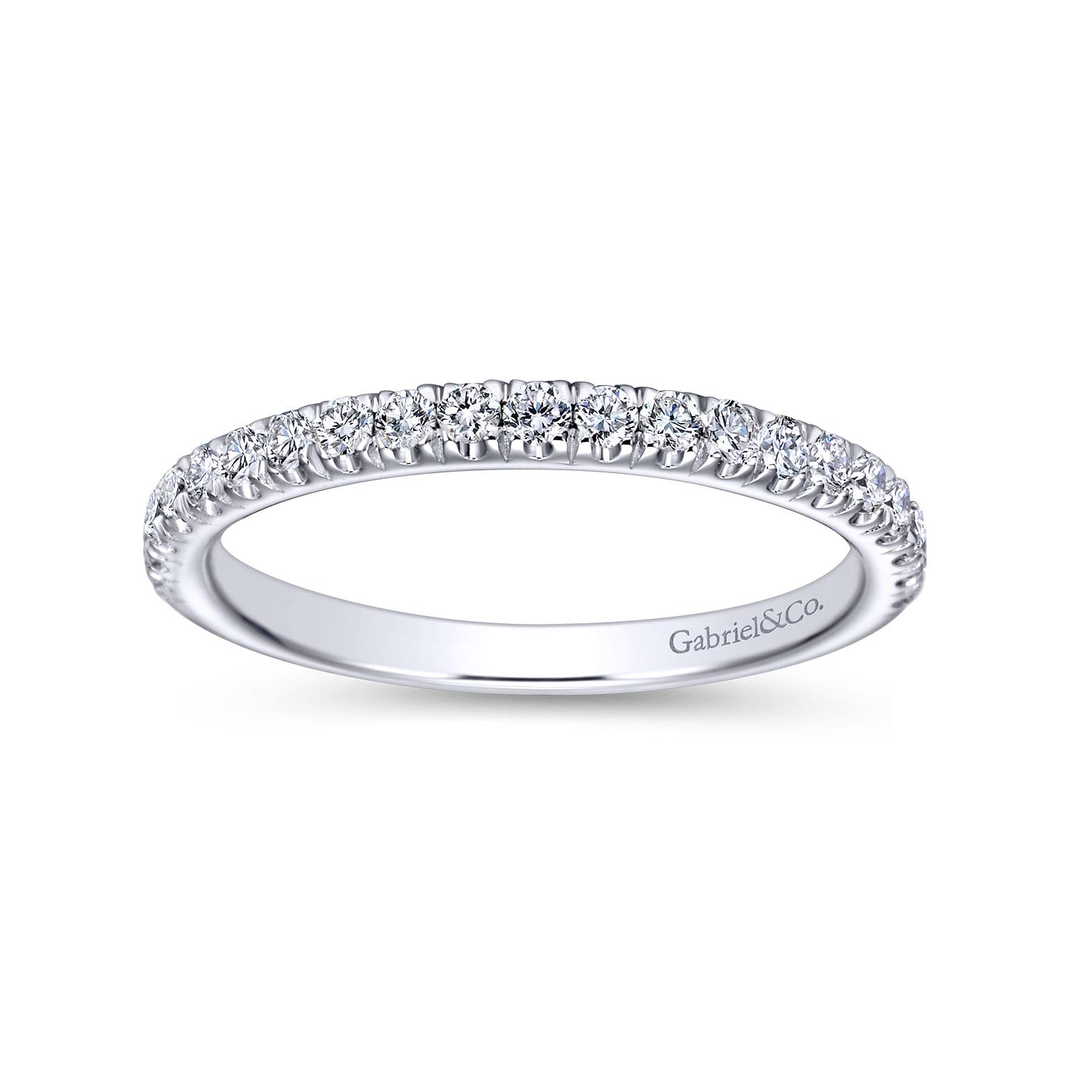 14K White Gold Matching Wedding Band - 0.35 ct - Shot 5