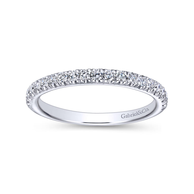 14K White Gold Matching Wedding Band - 0.35 ct - Shot 5