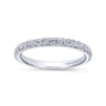 14K White Gold Matching Wedding Band - 0.35 ct