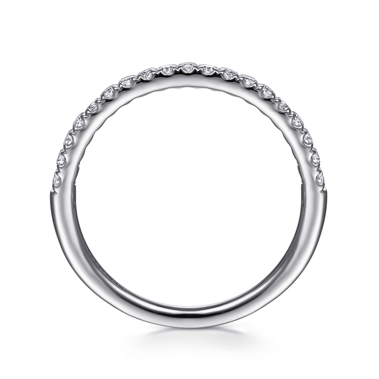 14K White Gold Matching Wedding Band - 0.26 ct - Shot 2