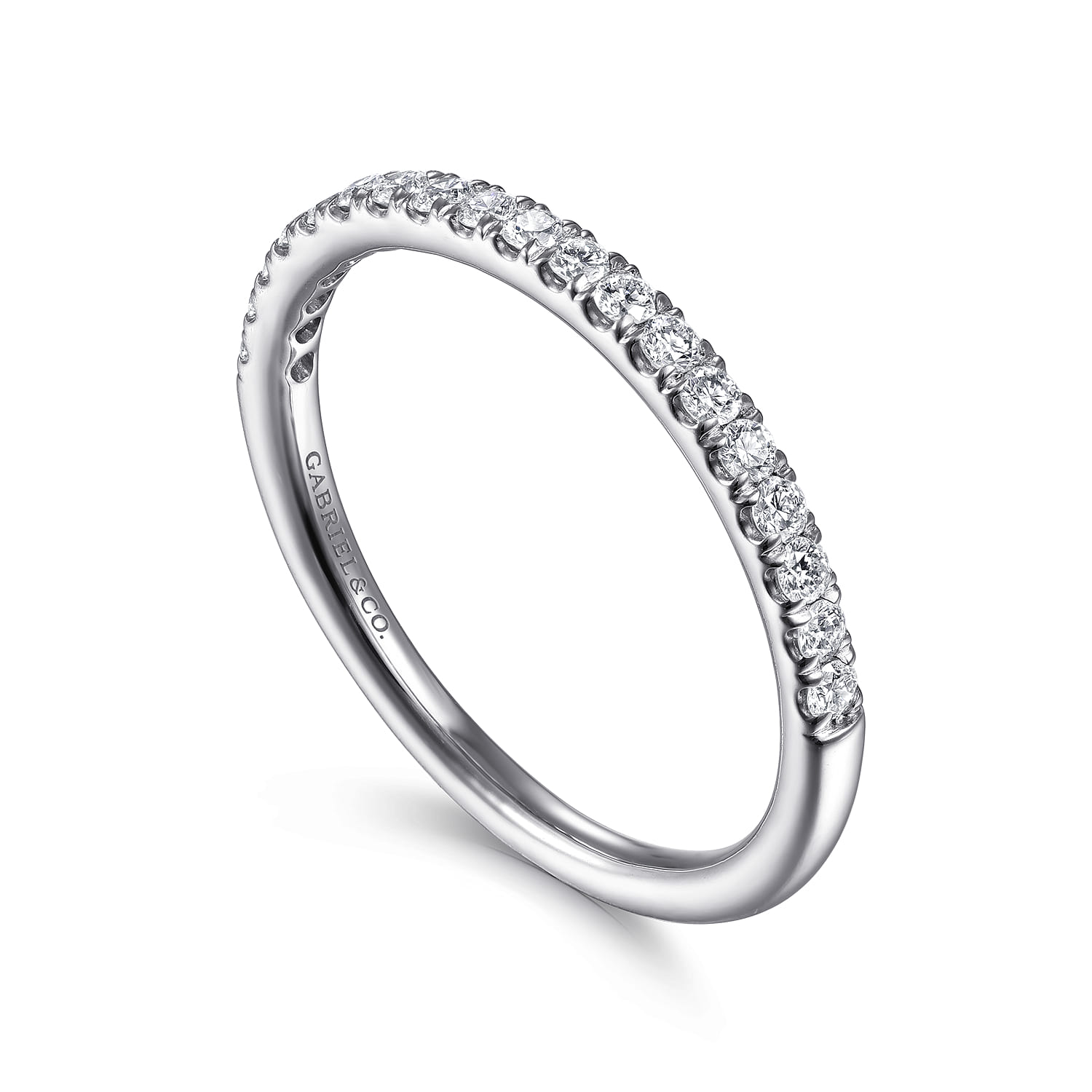 14K White Gold Matching Wedding Band - 0.26 ct - Shot 3