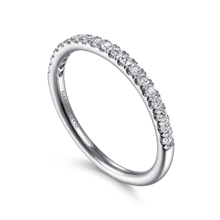 14K White Gold Matching Wedding Band - 0.26 ct - Shot 3