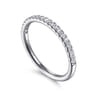 14K White Gold Matching Wedding Band - 0.26 ct