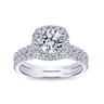 14K White Gold Matching Wedding Band - 0.26 ct