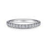 14K White Gold Matching Wedding Band - 0.5 ct