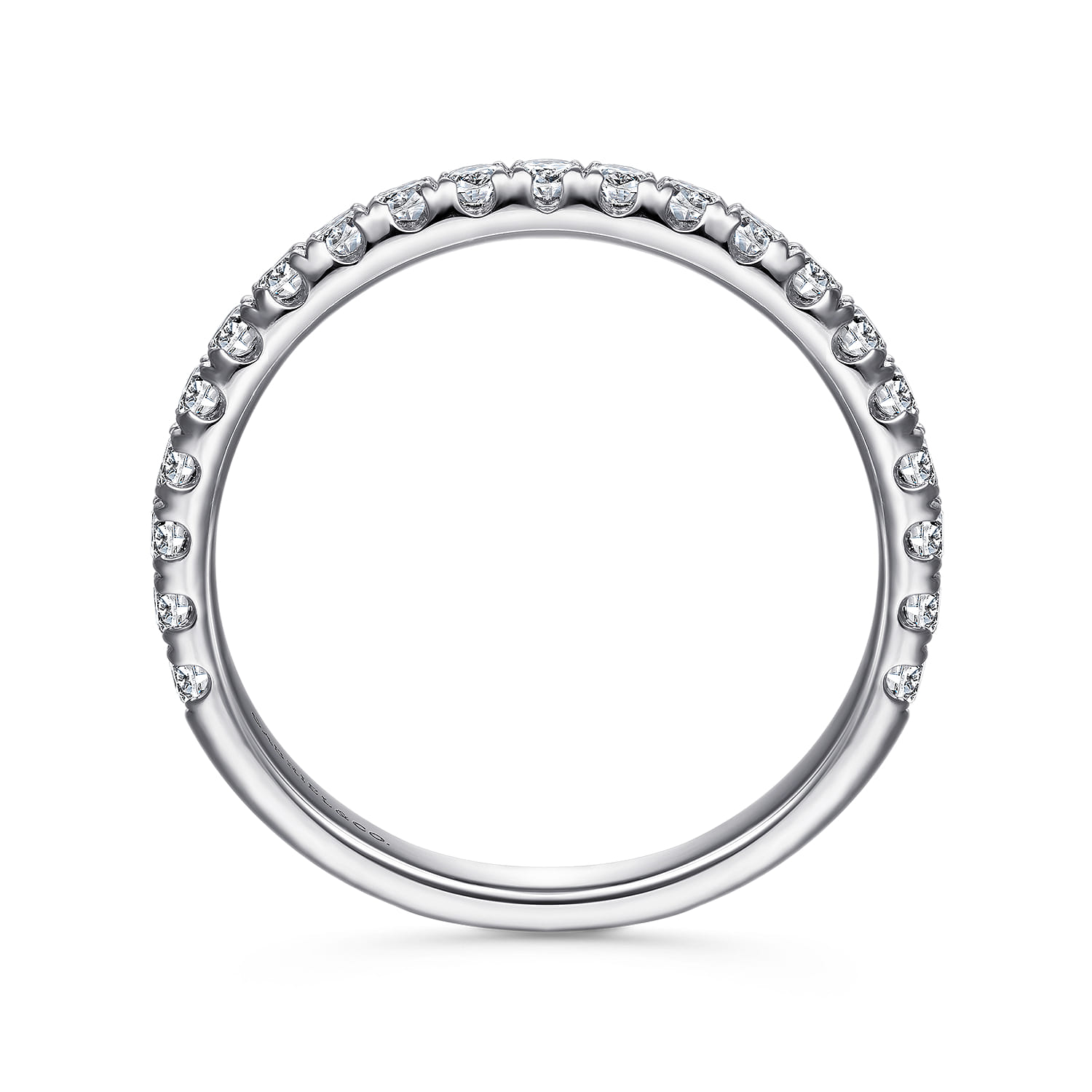 14K White Gold Matching Wedding Band - 0.5 ct - Shot 2