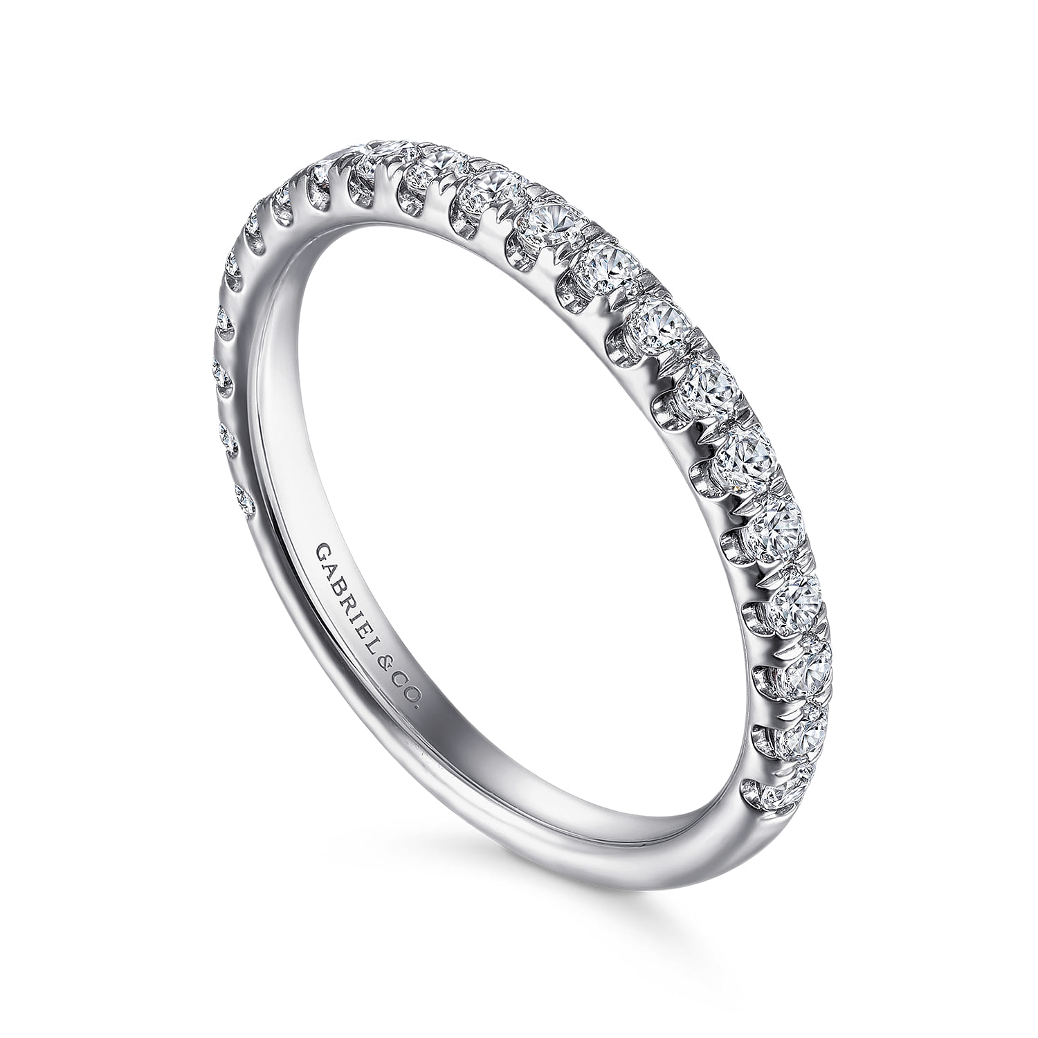 14K White Gold Matching Wedding Band - 0.5 ct - Shot 3