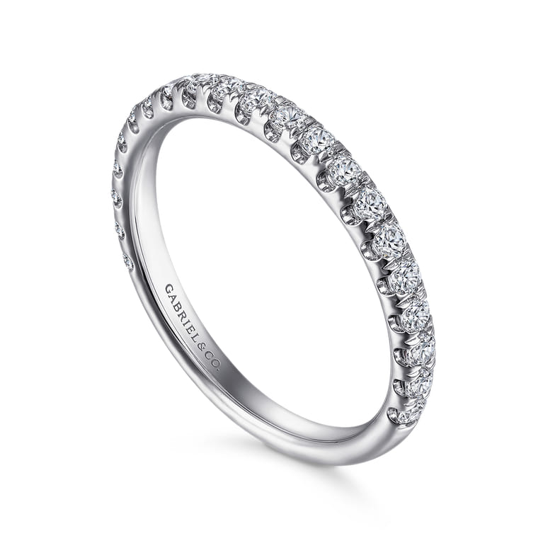 14K White Gold Matching Wedding Band - 0.5 ct - Shot 3