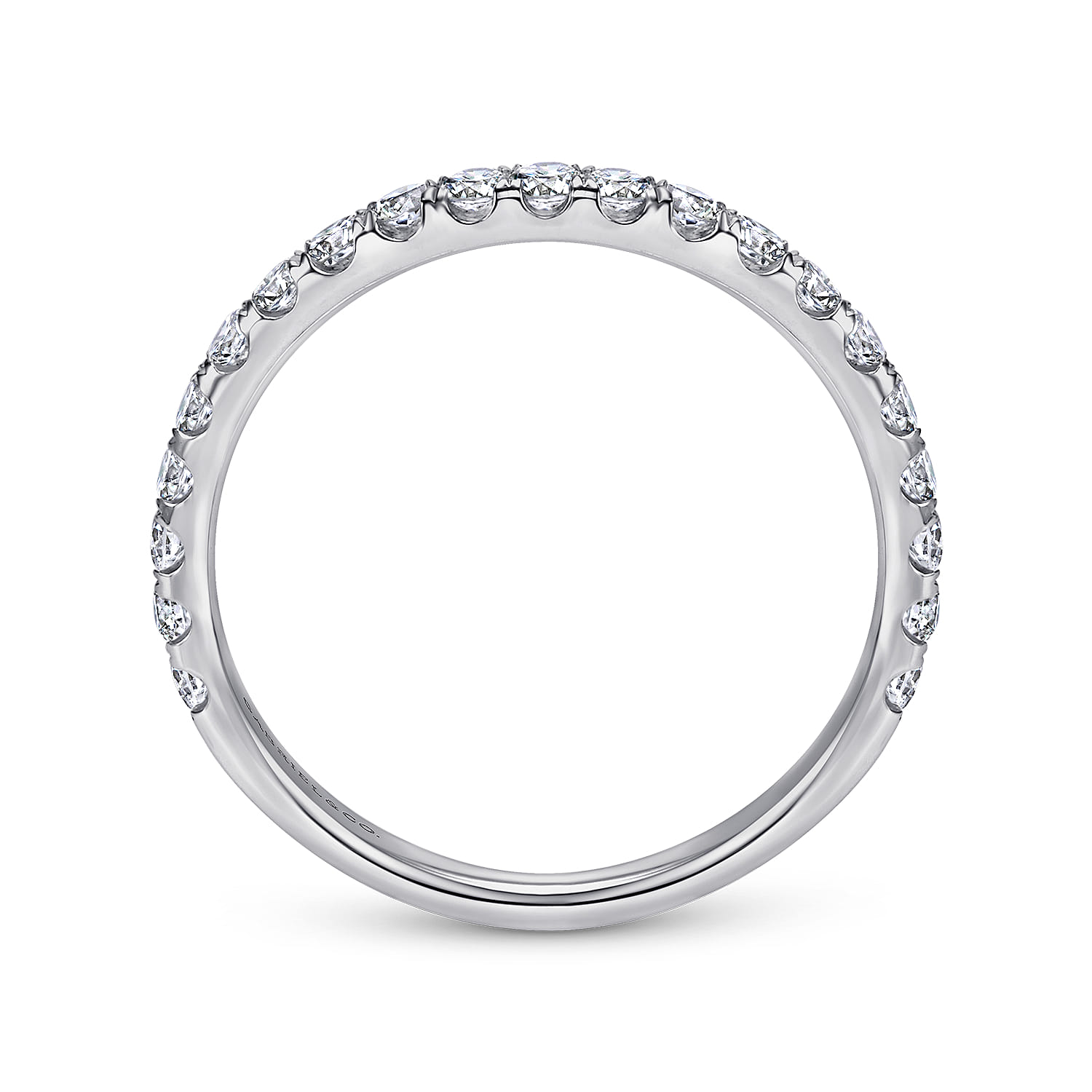 14K White Gold Matching Wedding Band - 0.5 ct - Shot 2