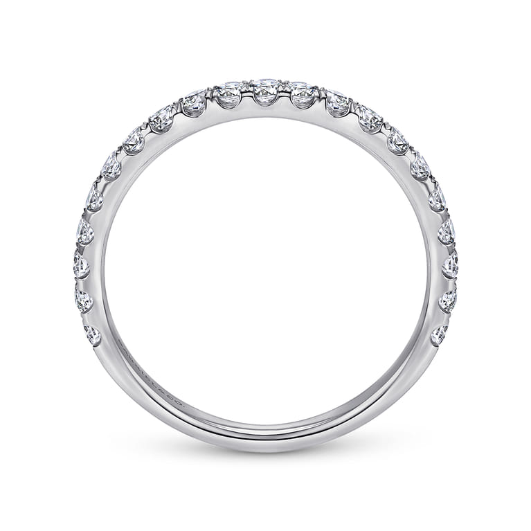 14K White Gold Matching Wedding Band - 0.5 ct - Shot 2