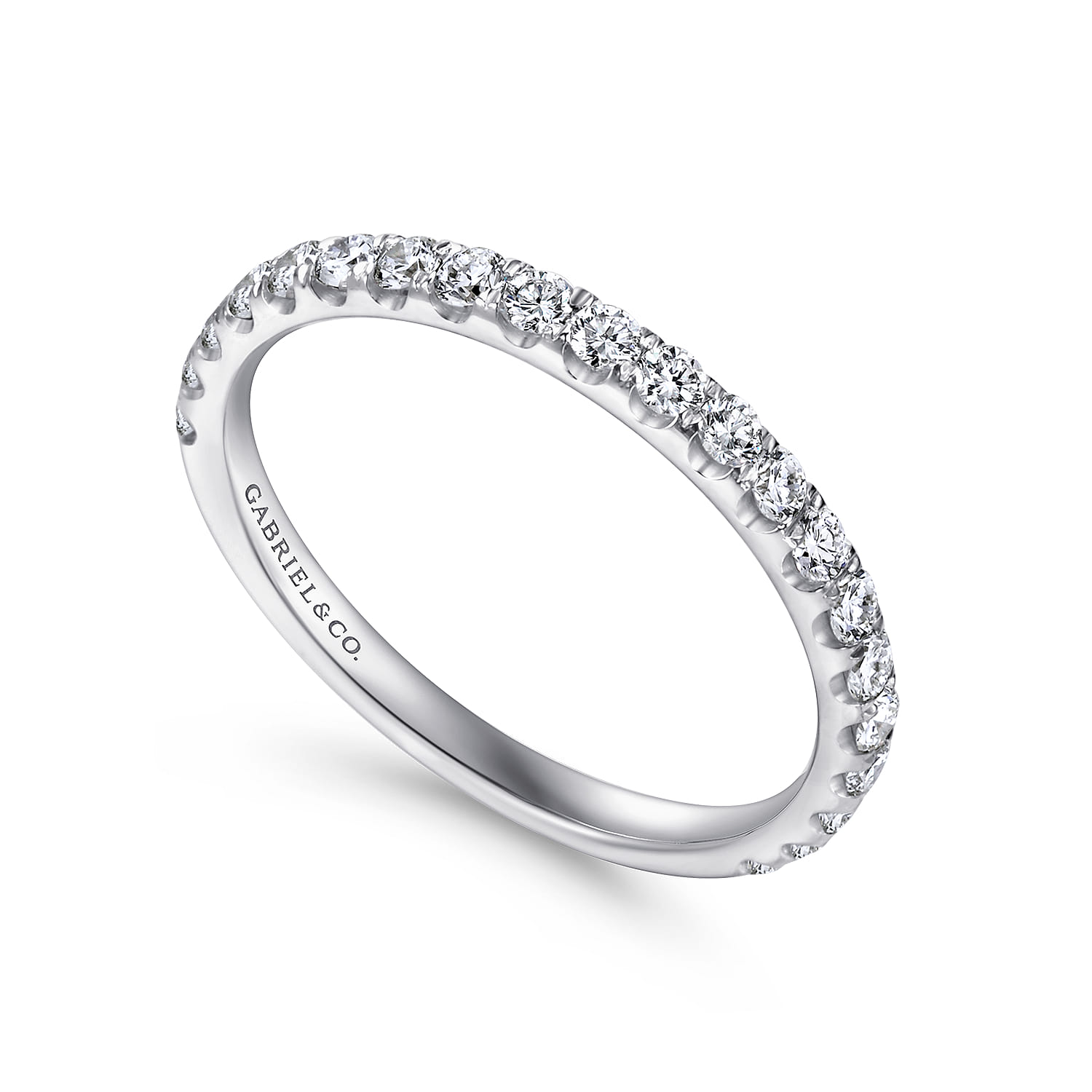 14K White Gold Matching Wedding Band - 0.5 ct - Shot 3