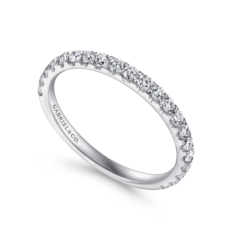 14K White Gold Matching Wedding Band - 0.5 ct - Shot 3