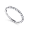 14K White Gold Matching Wedding Band - 0.5 ct