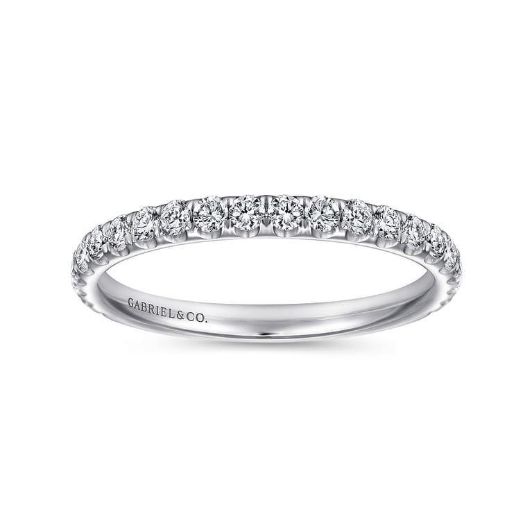 14K White Gold Matching Wedding Band - 0.5 ct - Shot 5