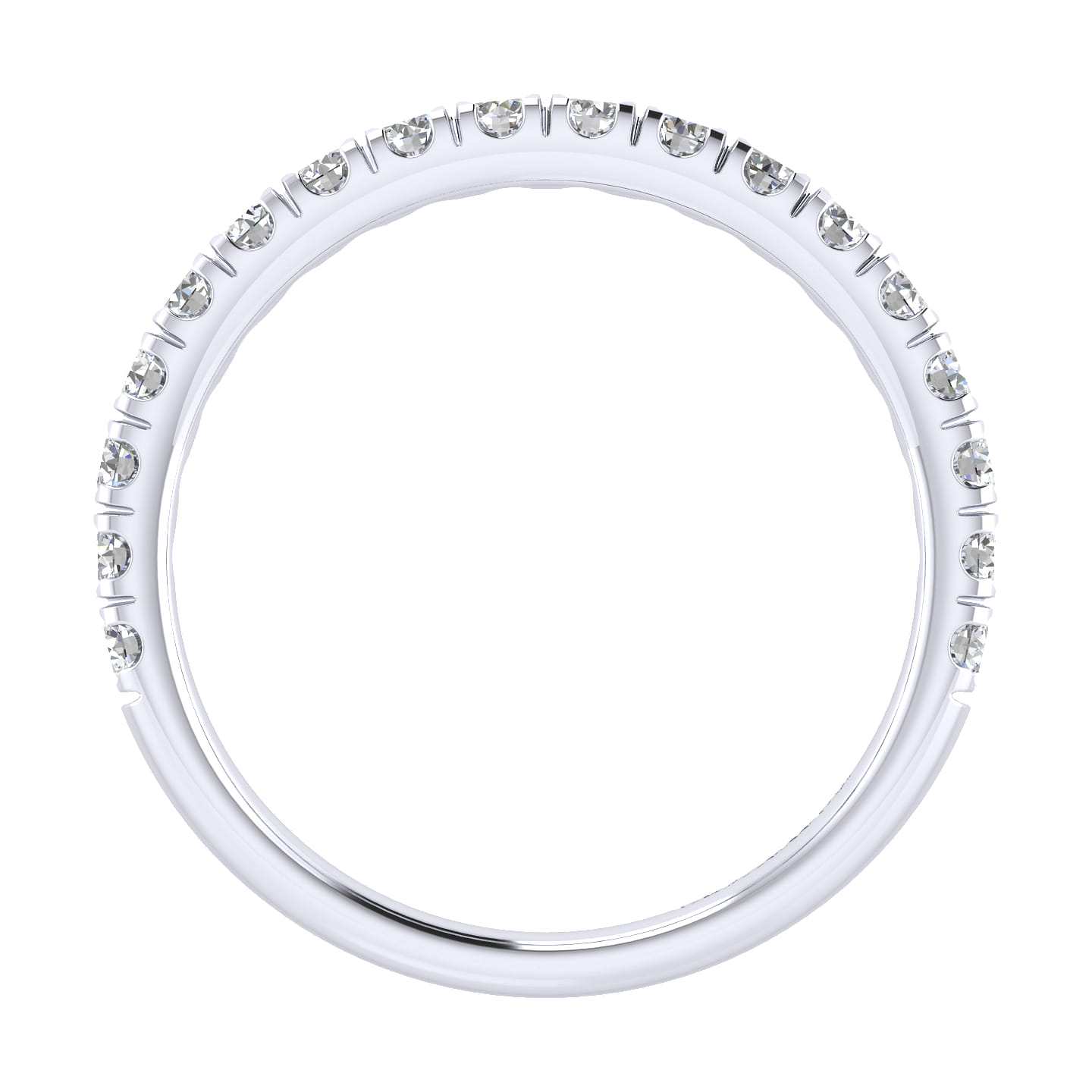 14K White Gold Matching Wedding Band - 0.51 ct - Shot 2