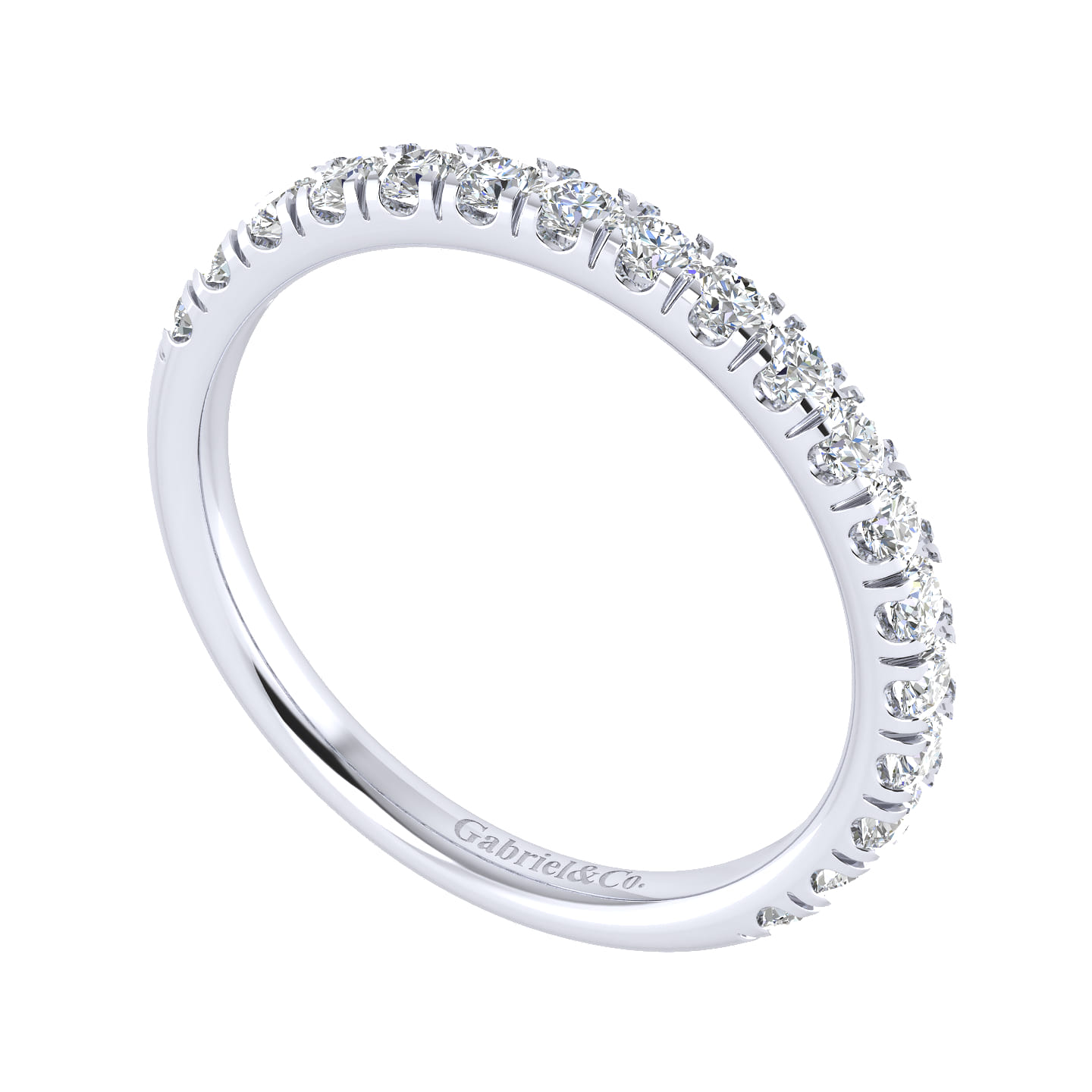 14K White Gold Matching Wedding Band - 0.51 ct - Shot 3