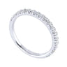 14K White Gold Matching Wedding Band - 0.51 ct