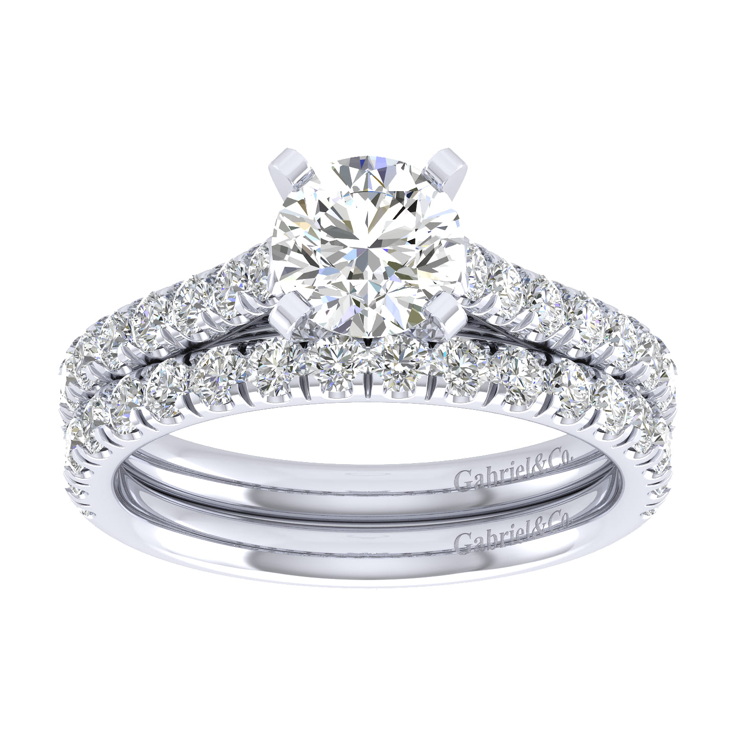 14K White Gold Matching Wedding Band - 0.51 ct - Shot 4
