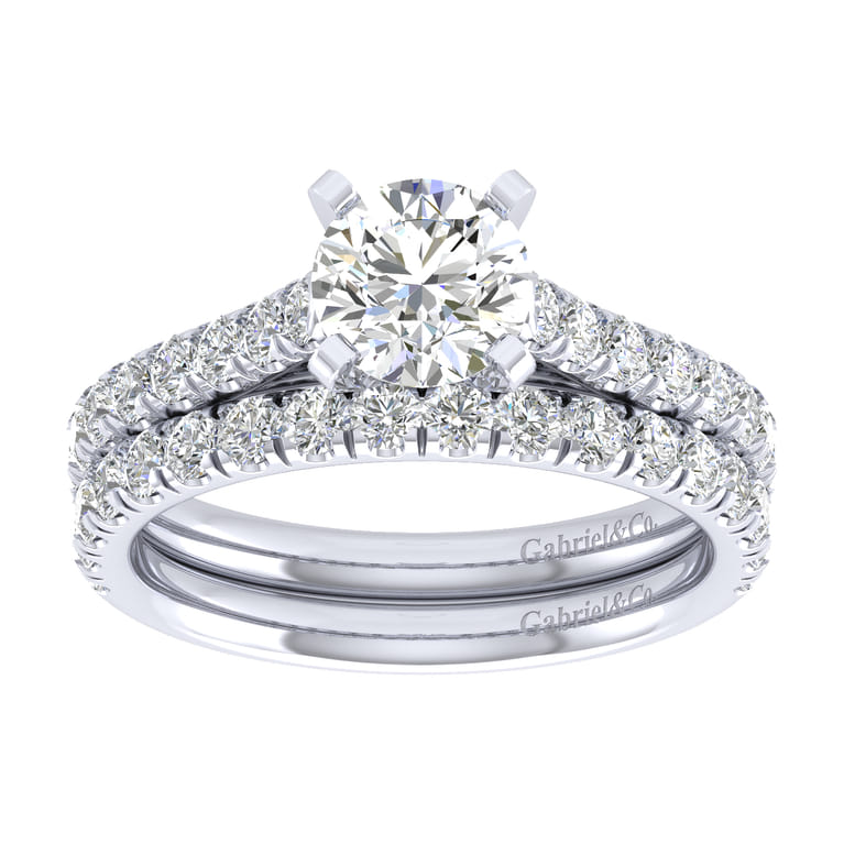 14K White Gold Matching Wedding Band - 0.51 ct - Shot 4