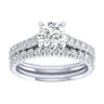 14K White Gold Matching Wedding Band - 0.51 ct