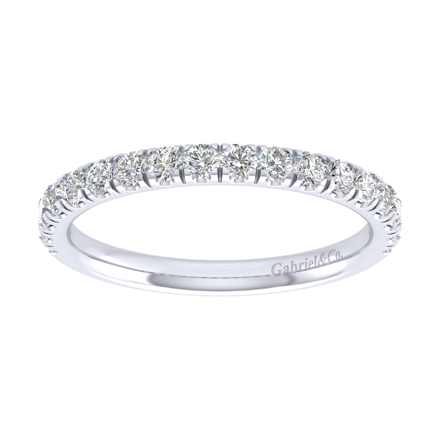 14K White Gold Matching Wedding Band - 0.51 ct - Shot 5