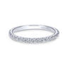 14K White Gold Matching Wedding Band - 0.28 ct