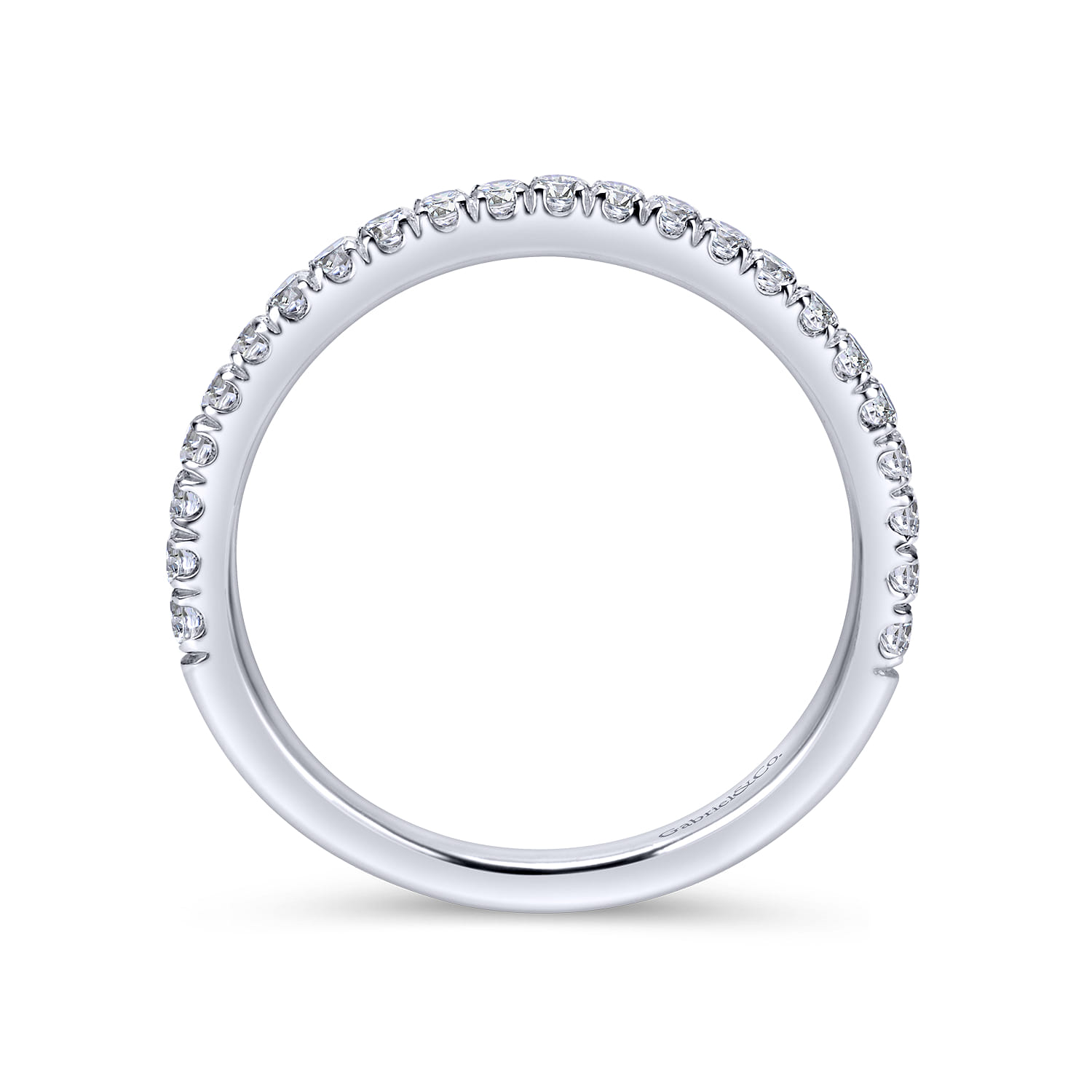 14K White Gold Matching Wedding Band - 0.28 ct - Shot 2