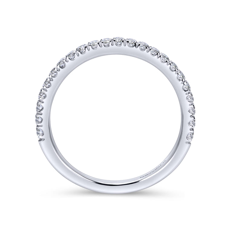 14K White Gold Matching Wedding Band - 0.28 ct - Shot 2