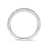 14K White Gold Matching Wedding Band - 0.28 ct