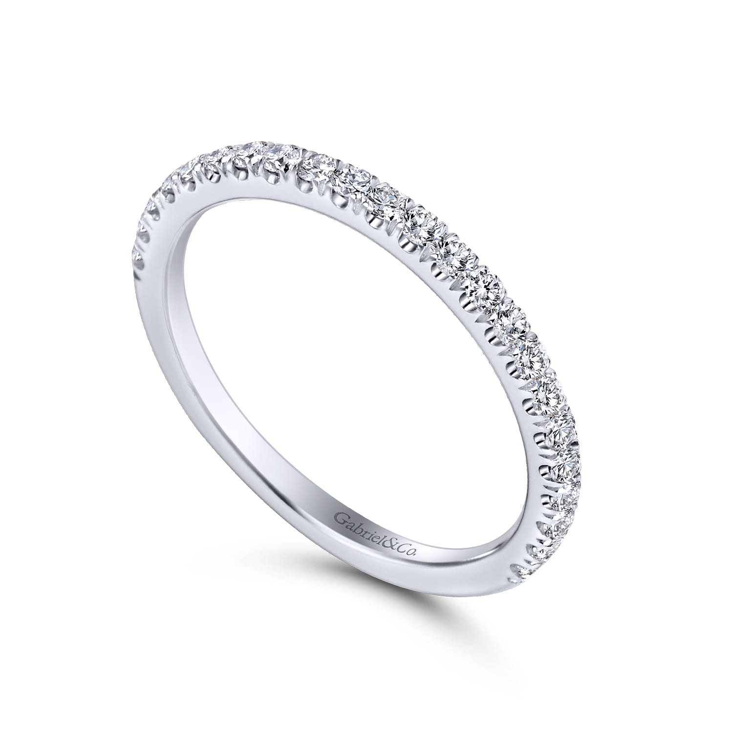 14K White Gold Matching Wedding Band - 0.28 ct - Shot 3