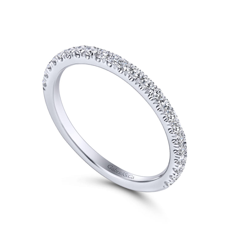 14K White Gold Matching Wedding Band - 0.28 ct - Shot 3
