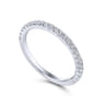 14K White Gold Matching Wedding Band - 0.28 ct