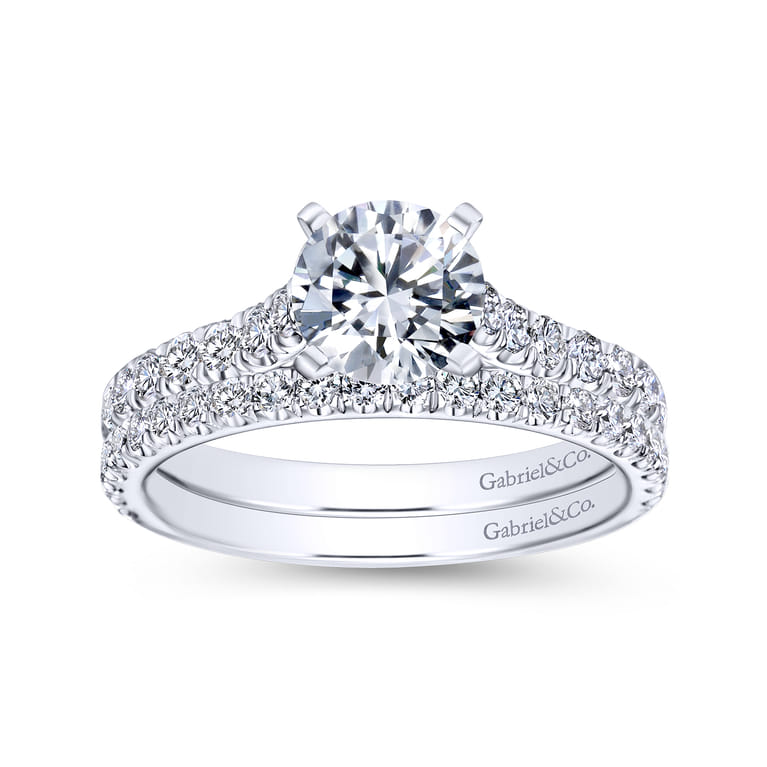 14K White Gold Matching Wedding Band - 0.28 ct - Shot 4