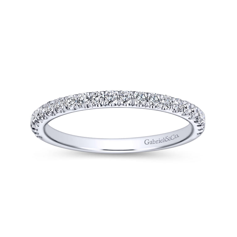 14K White Gold Matching Wedding Band - 0.28 ct - Shot 5