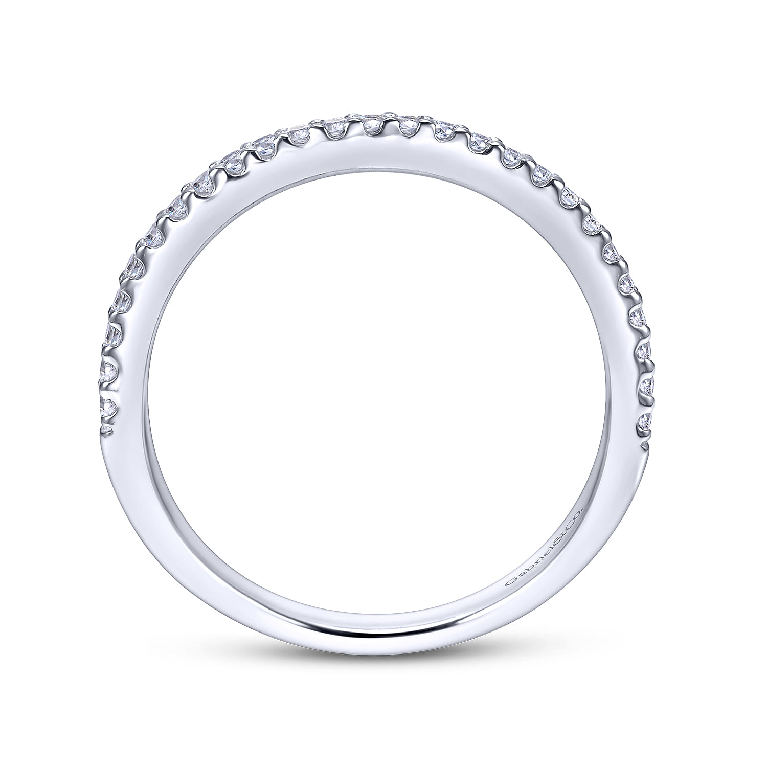 14K White Gold Matching Wedding Band - 0.19 ct - Shot 2