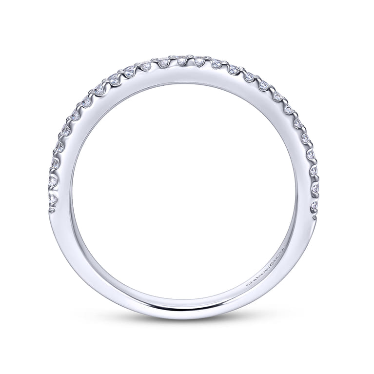 14K White Gold Matching Wedding Band - 0.19 ct - Shot 2
