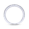 14K White Gold Matching Wedding Band - 0.19 ct
