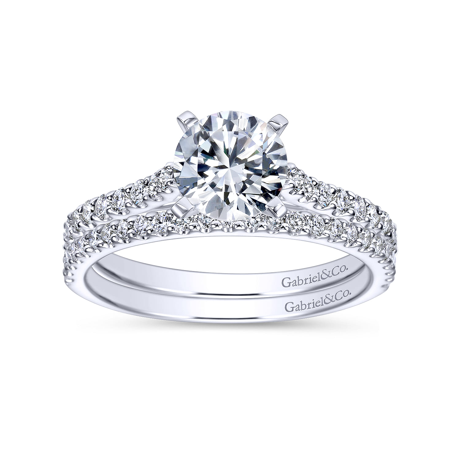 14K White Gold Matching Wedding Band - 0.19 ct - Shot 4