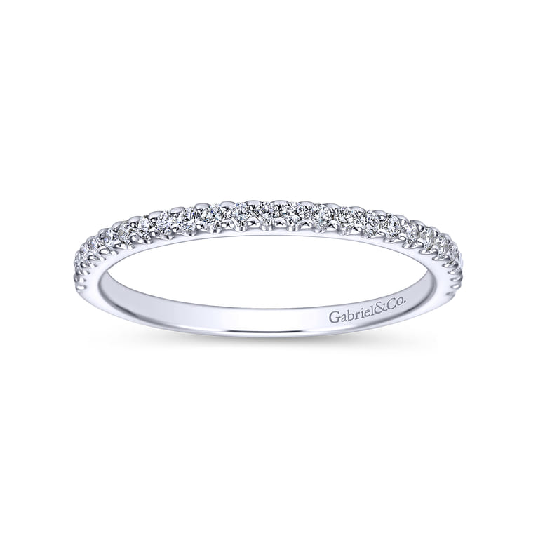 14K White Gold Matching Wedding Band - 0.19 ct - Shot 5