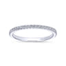 14K White Gold Matching Wedding Band - 0.19 ct